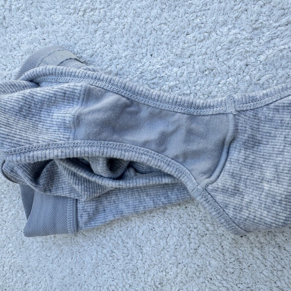 Skims Grey Ribbed Cotton Brief Underwear - Size S - Picture 6 of 6